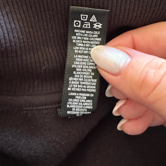 NWT SKIMS Half Zip Crop Cotton Fleece Blend Sweatshirt (M) - Picture 9 of 9